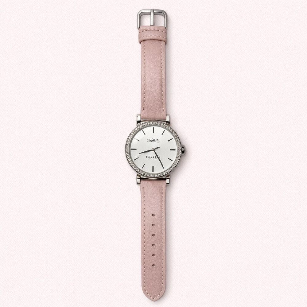 NWT Coach Pink Leather‎ Bling Watch